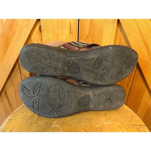 BOC Zeva Flip Flops Flat Sandals Women 8M Multi-Colored Straps Brown Shoe - Picture 6 of 8